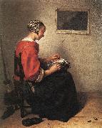 NETSCHER, Caspar The Lace-Maker oil painting picture wholesale